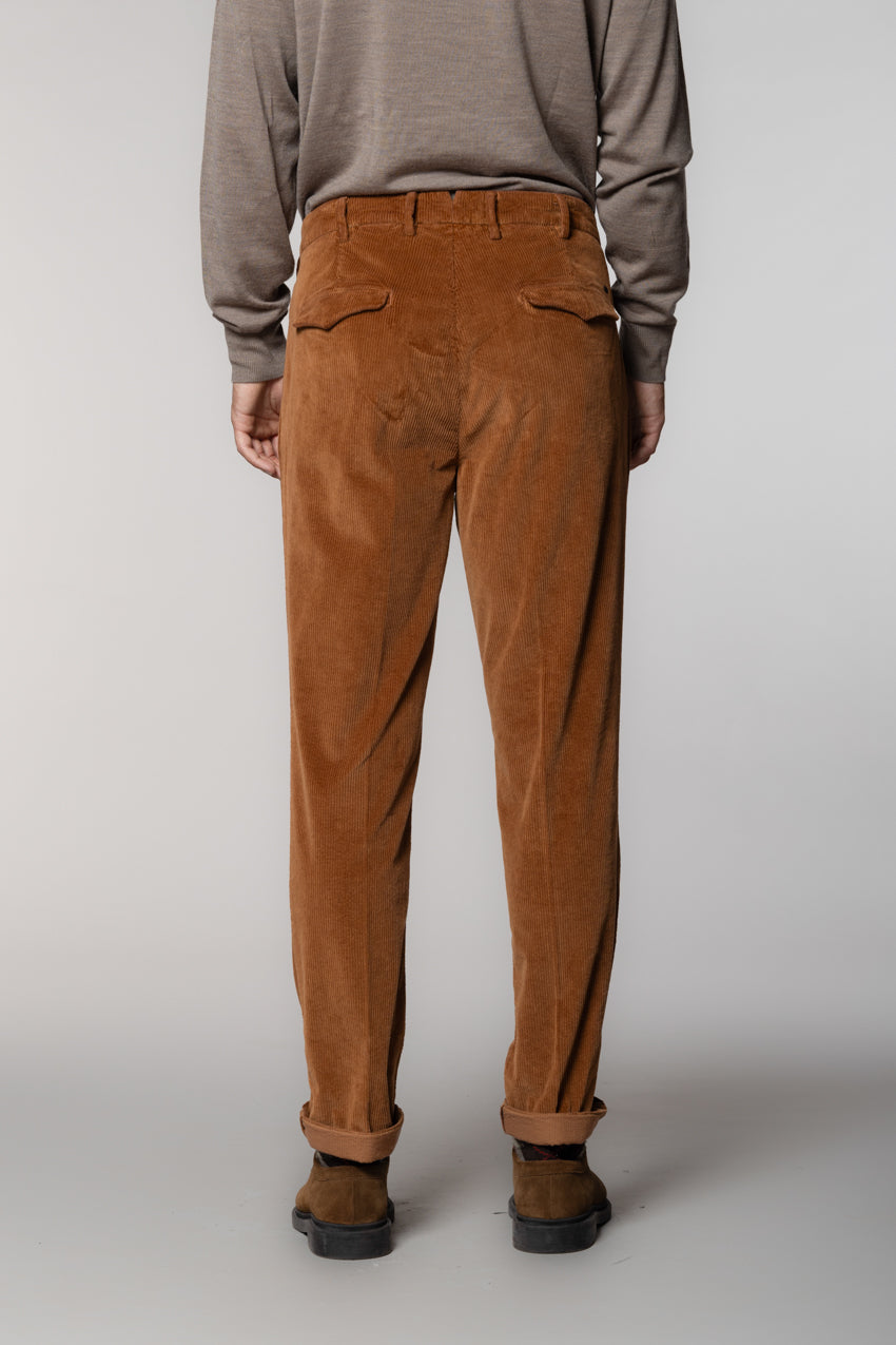Boston 2 Pinces pantalon chino homme en velours 500 côtes relaxed fit