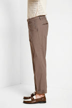 Boston Hose Chino Herren aus Fischgrat garngefärbt Stretch relaxed fit