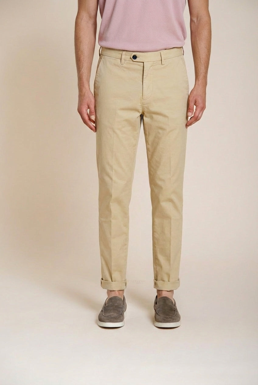 Boston Herren Chino Hose aus Twill leicht Stretch relaxed fit