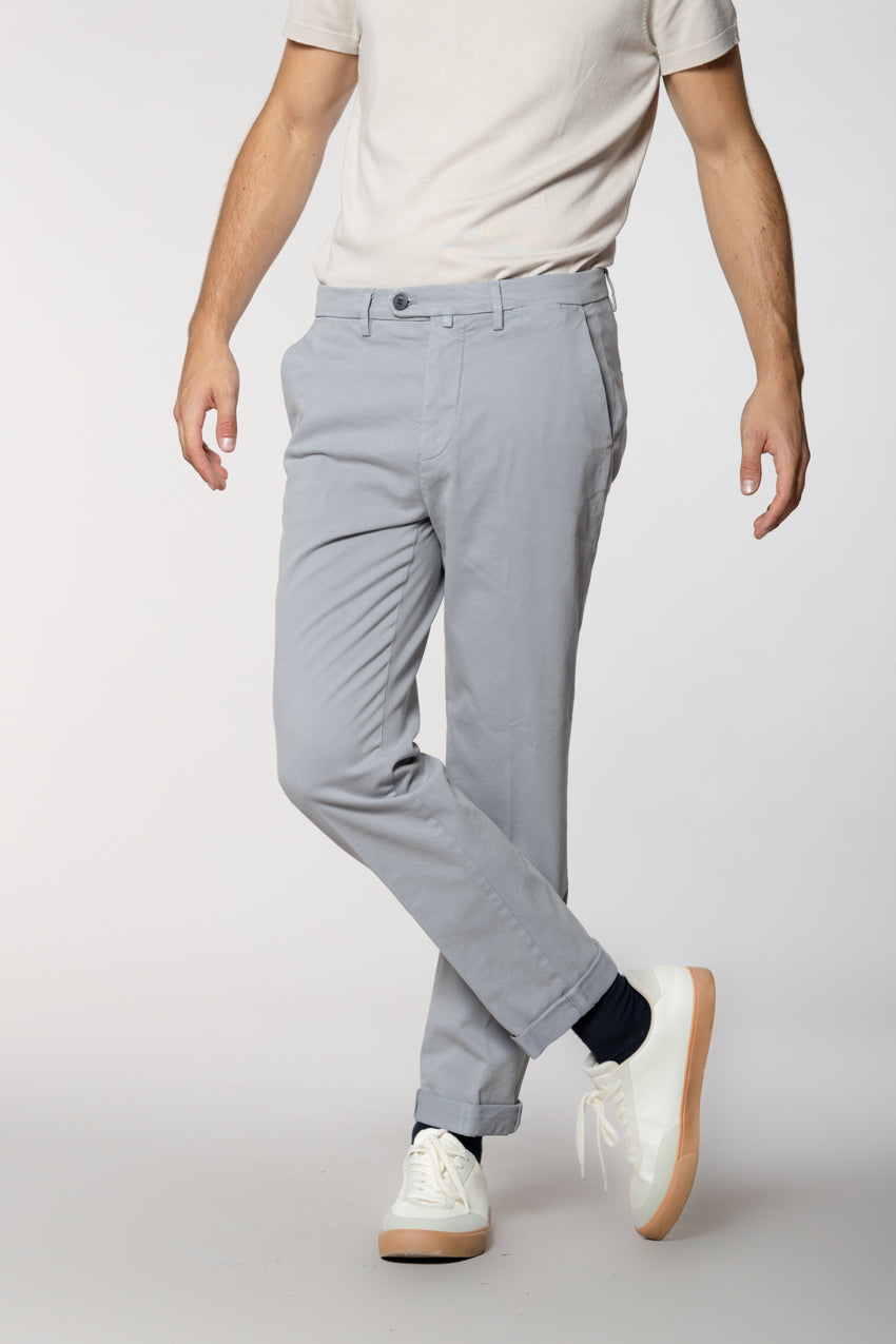 Boston men’s chino pants in cotton diagonal weave relaxed fit

