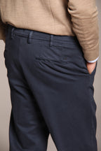 Foto 4 Boston pantalone chino uomo in cotone trama diagonale relaxed fit