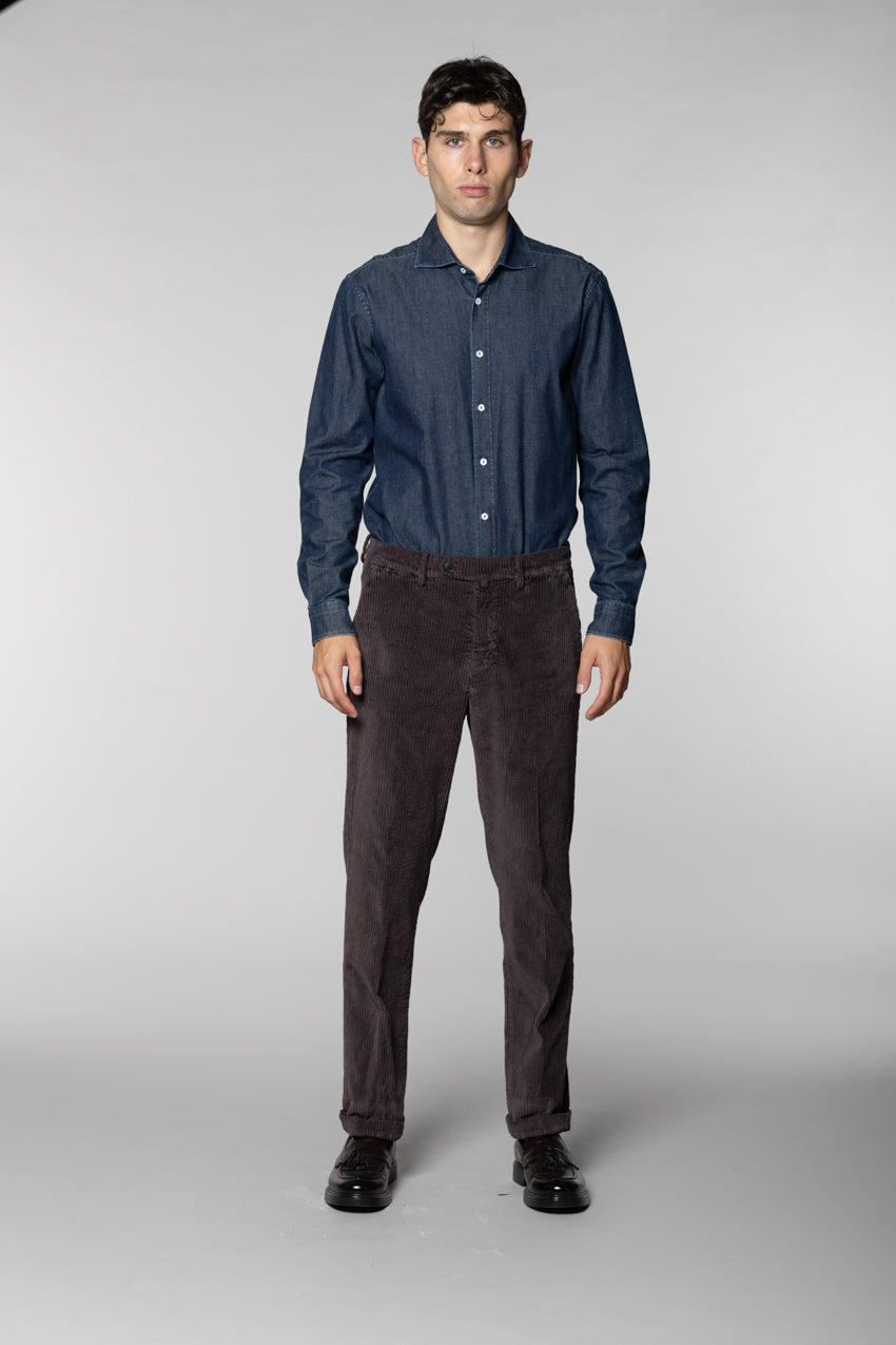 Boston pantalon chino homme en velours grosses côtes relaxed fit