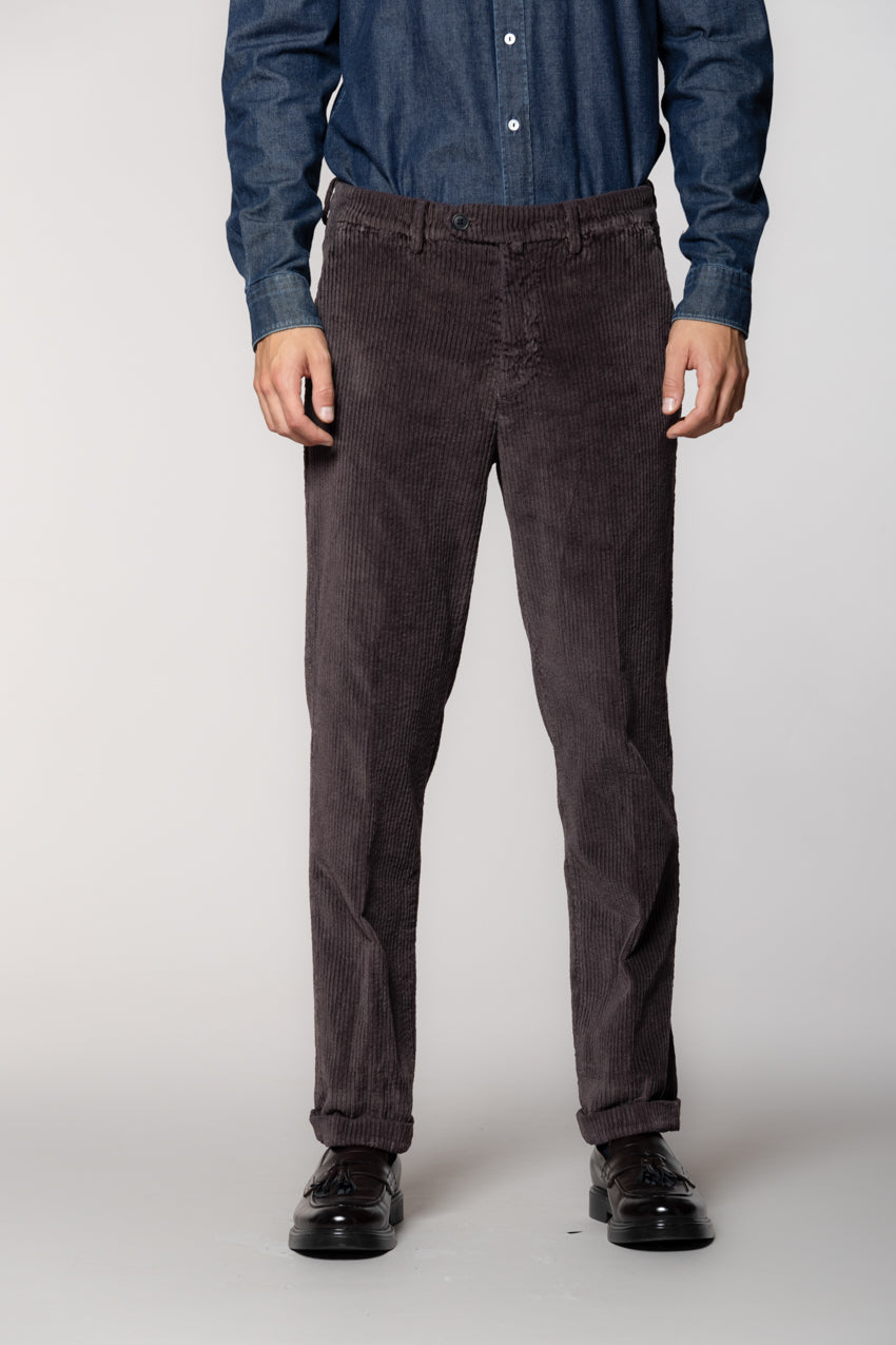 Boston pantalone chino uomo in velluto costa larga relaxed fit