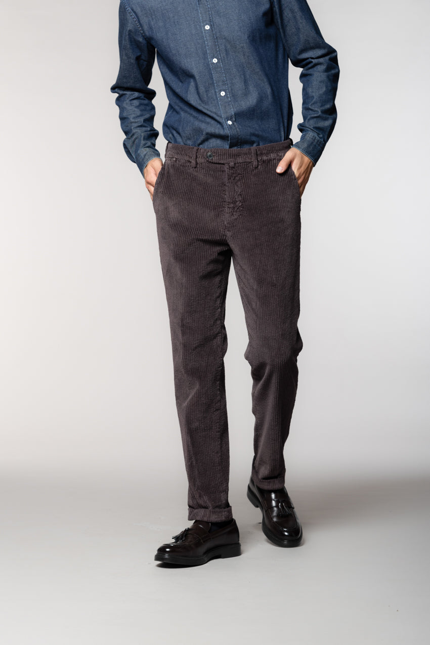 Boston pantalon chino homme en velours grosses côtes relaxed fit