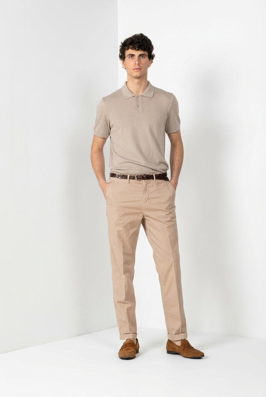 Boston men's chino pants in lightweight stretch twill relaxed fit