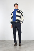 Madison pantalone chino uomo in tecno denim stretch carrot fit