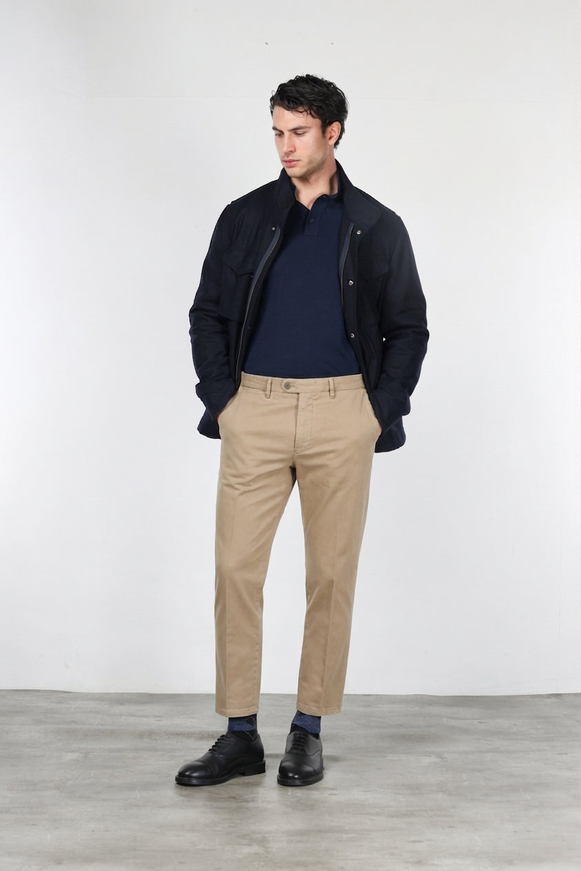 Garden men’s chino pants in stretch bull with carrot fit
