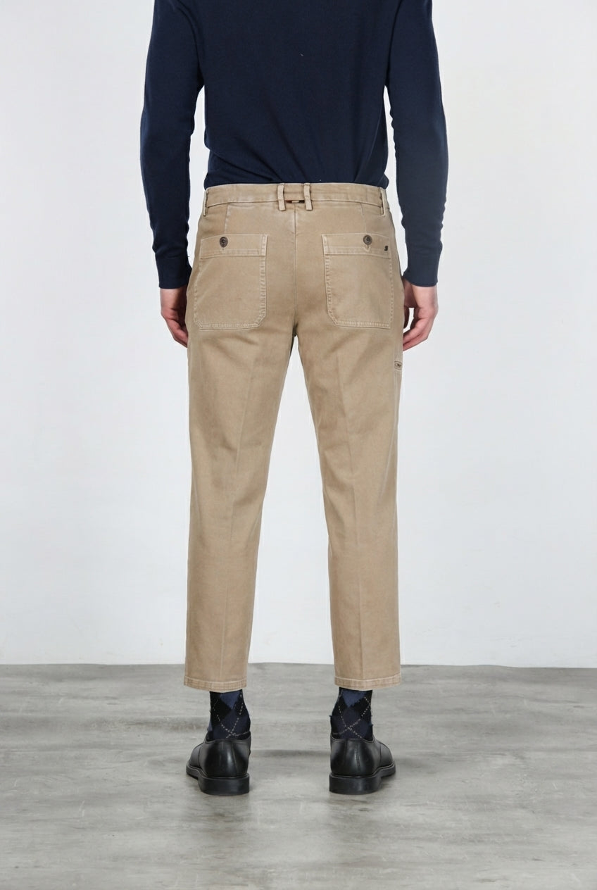 Garden men’s chino pants in stretch bull with carrot fit
