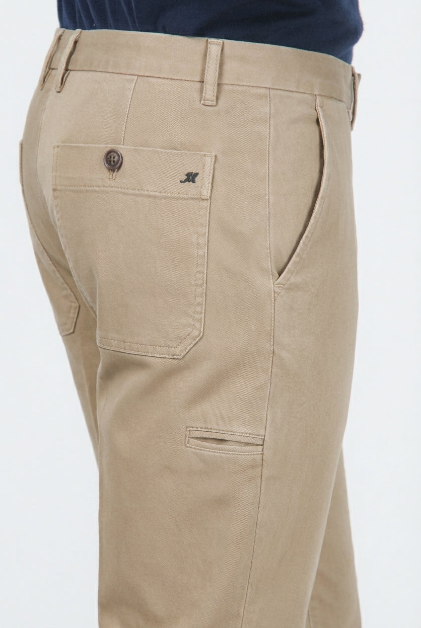 Garden men’s chino pants in stretch bull with carrot fit
