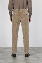 Paris men’s chino pants in wide-wale velvet with carrot fit

