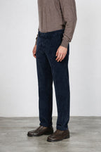 Paris pantalone chino uomo in velluto a costa larga carrot fit