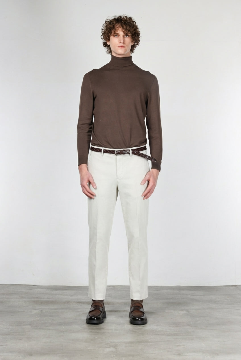 Paris pantalon chino homme en velours côtelé stretch 1000 raies, carrot fit ①