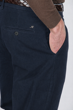 Paris pantalone chino uomo in velluto 1000 righe stretch carrot fit ①