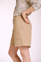 Dallas Damen Cargo Bermuda aus Flammgarn-Baumwolle relaxed fit