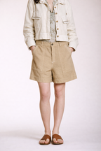 Dallas Damen Cargo Bermuda aus Flammgarn-Baumwolle relaxed fit