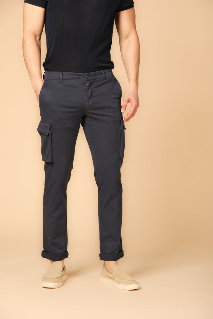 Image 1 de pantalon cargo pour homme modèle Chile City en bleu marine, coupe régulière de Mason's