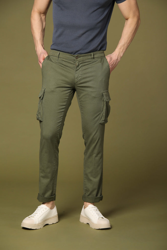 Image 1 de pantalon cargo pour homme modèle Chile City en vert, coupe régulière de Mason's