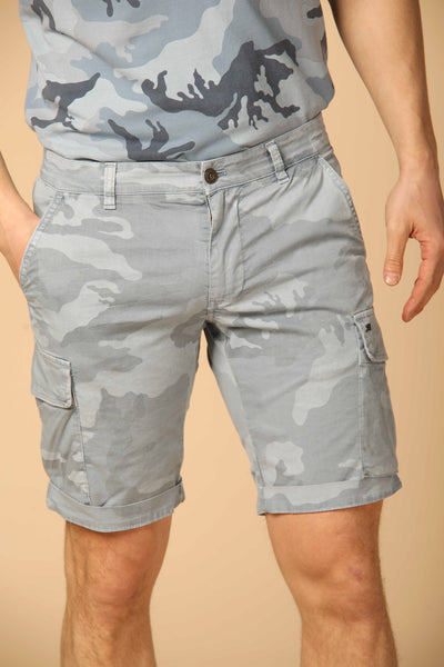 Chile bermuda cargo uomo in cotone con pattern camouflage slim