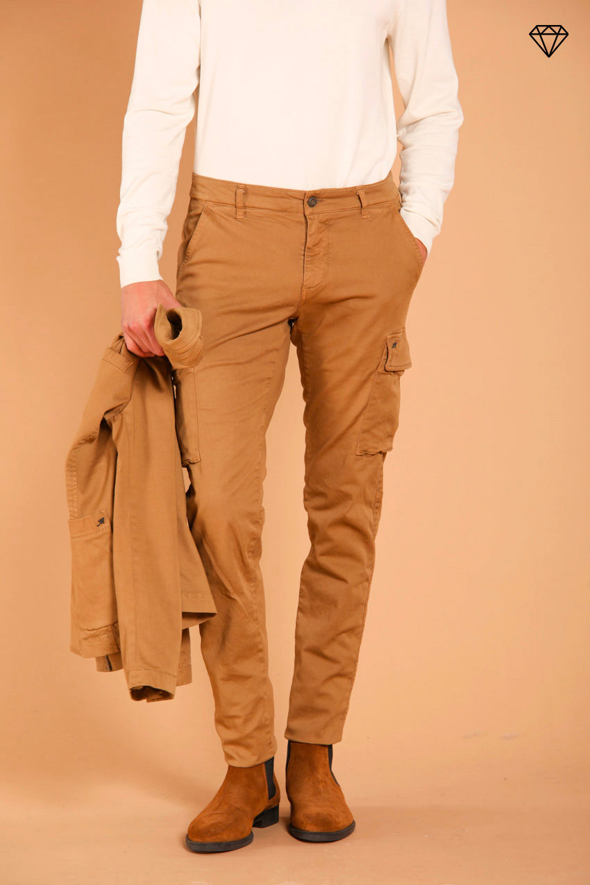 Chile pantalon cargo homme en gabardine coupe extra slim ①