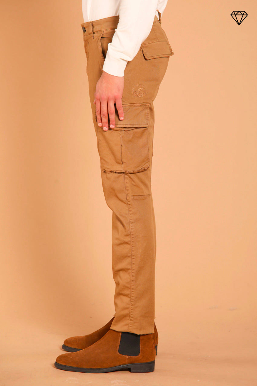 Chile pantalon cargo homme en gabardine coupe extra slim ①