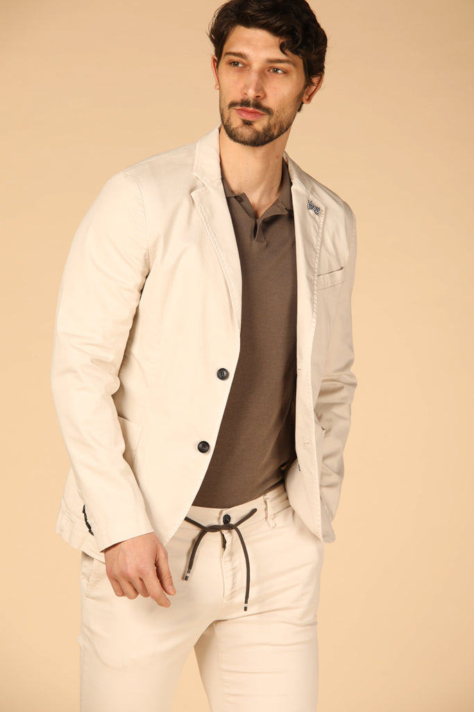 Image 1 du blazer pour homme modèle Da Vinci Summer en couleur stuc clair, coupe régulière de Mason's