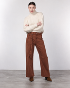 Violette pantalone chino donna in twill baloon fit ①
