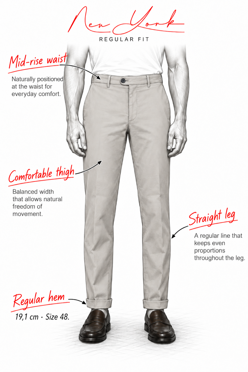New York pantalone chino uomo in velluto 2000 righe stretch regular fit ①