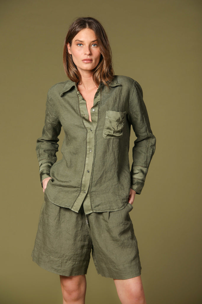 Image 1 de chemise femme modèle Nicole en vert de Mason's