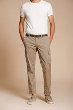 Chile pantalon cargo homme en gabardine stretch regular fit