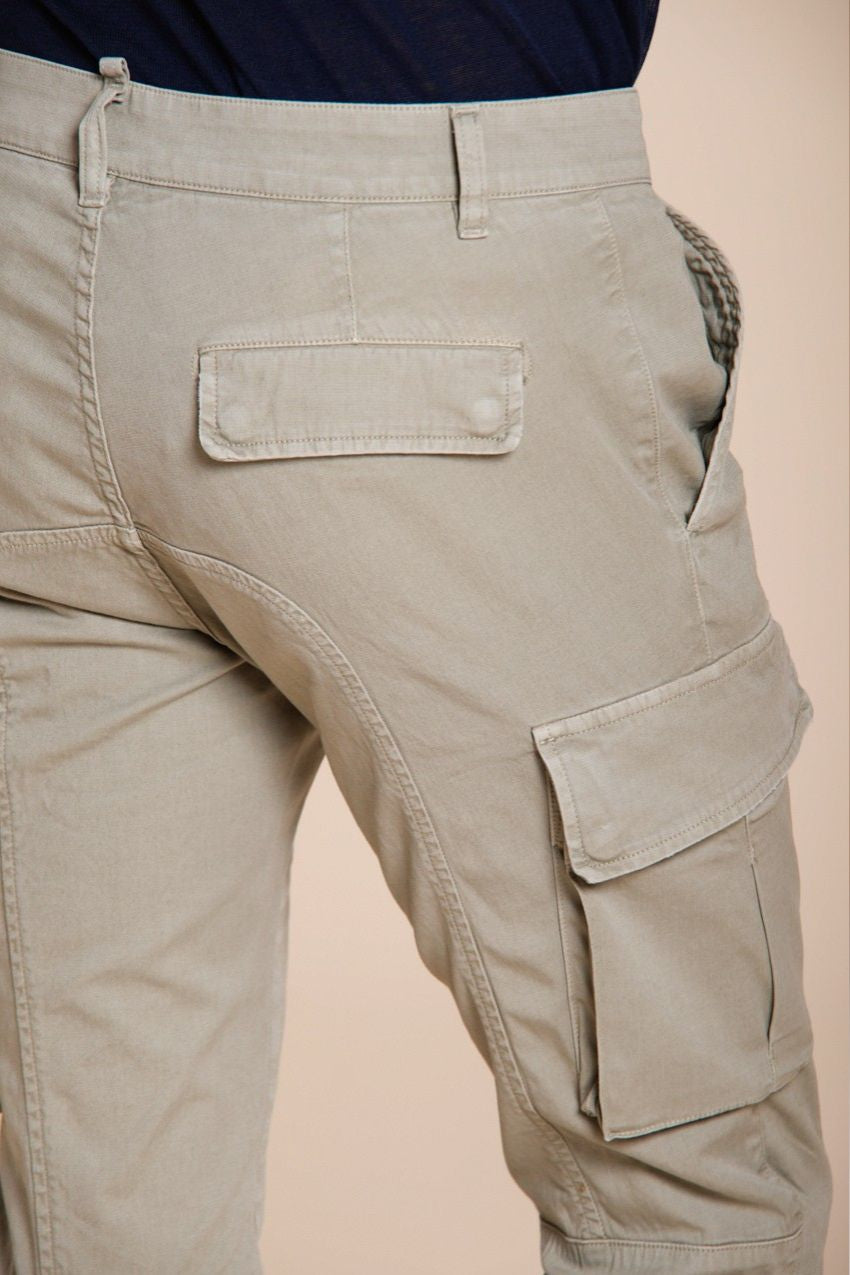Chile pantalon cargo homme en satin stretch extra slim fit ①