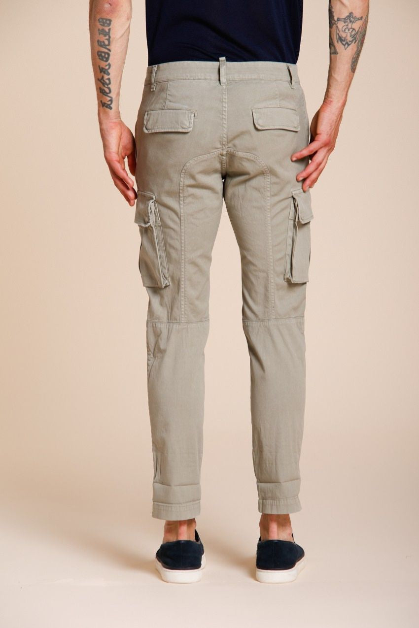 Chile pantalon cargo homme en satin stretch extra slim fit ①
