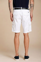 Chile Bermuda cargo homme en satin stretch slim fit ①