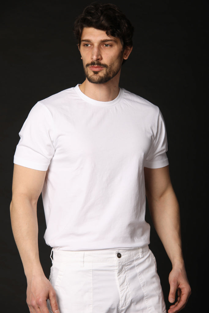 Image 1 de T-shirt pour homme Mason's, modèle Tom MM, de couleur blanc, coupe régulière