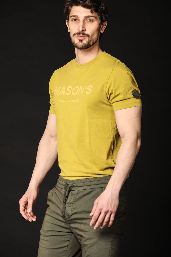 Image 1 de T-shirt homme modèle Tom MM en vert lime, coupe régulière de Mason's