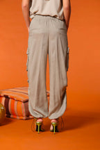 Francis Damen Cargo Jogger aus Baumwolle Modal Wide Leg 