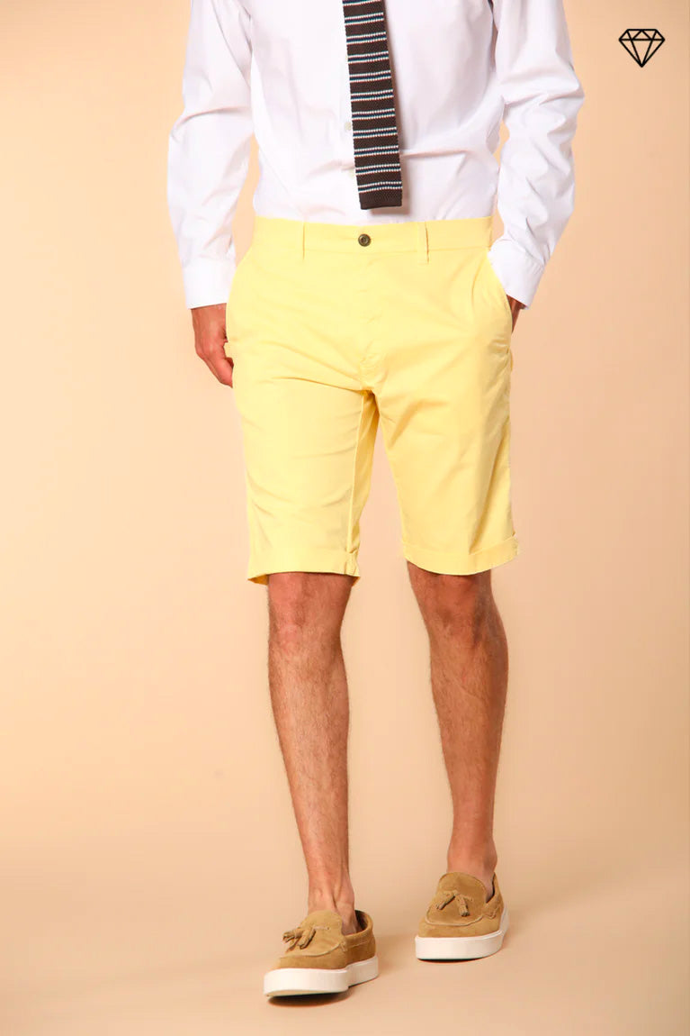 London men's chino bermuda shorts in Pima Cotton Regular fit  ①