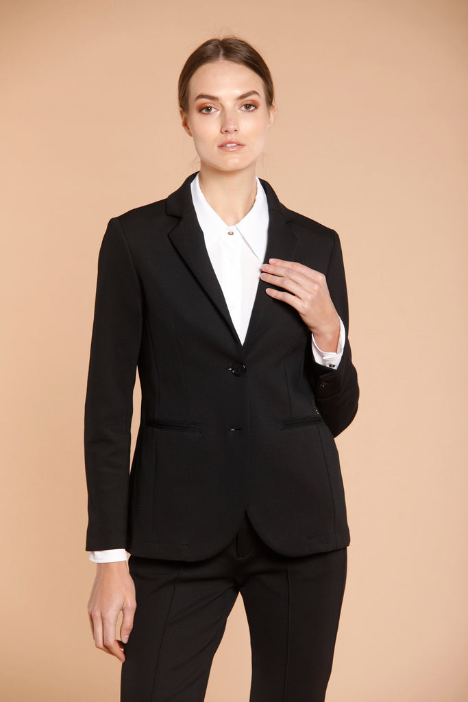 Image 2 de veste femme en jersey noir  modèle Helena de Mason's 