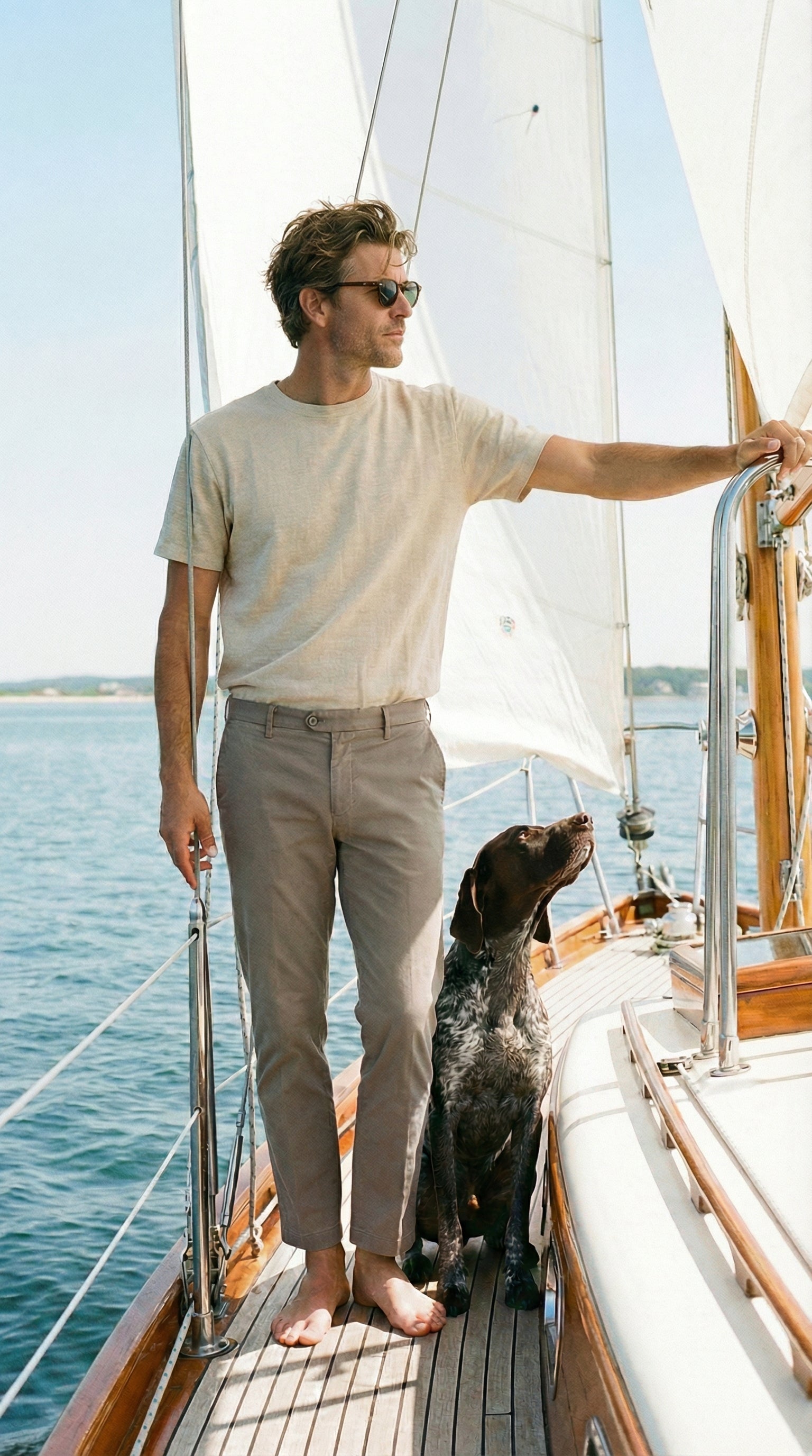 New York men's chino pants in stretch gabardine regular fit ①