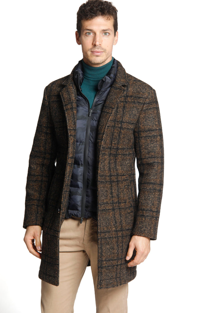 Los Angeles Manteau homme en laine avec motif micro galles