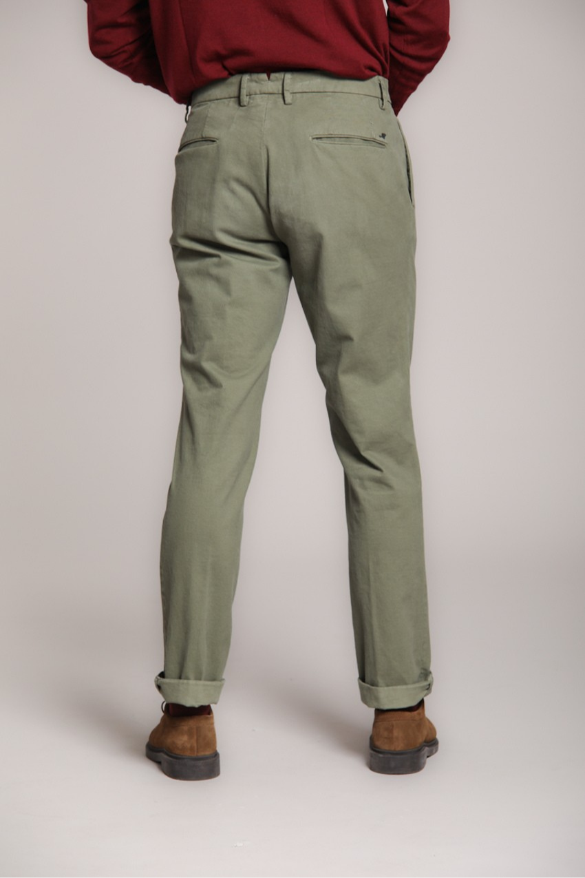 New York Time 2 Pinces Herren Chinohose aus Baumwolle und Wolle Regular Fit