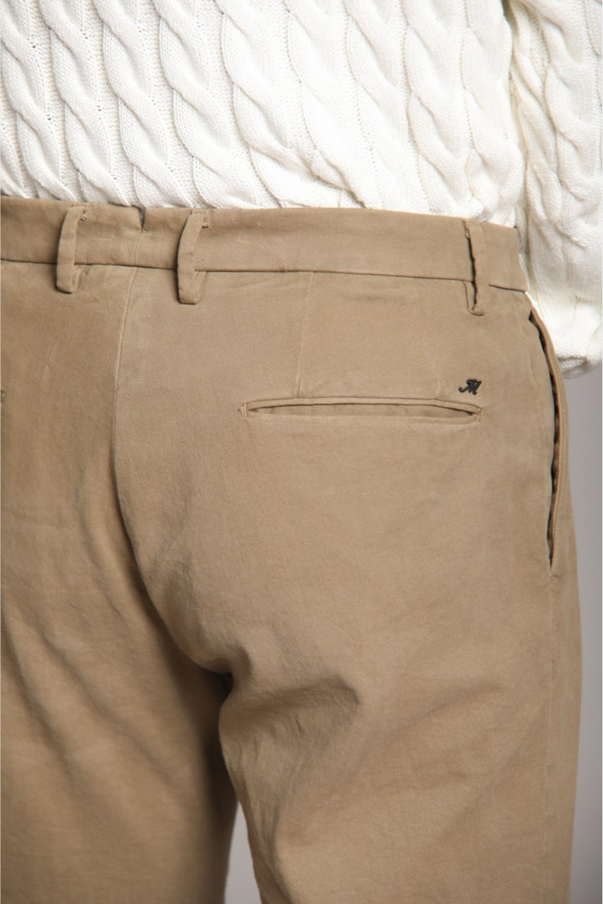 New York Time 2 Pinces men's chino pants in cotton and wool regular fit