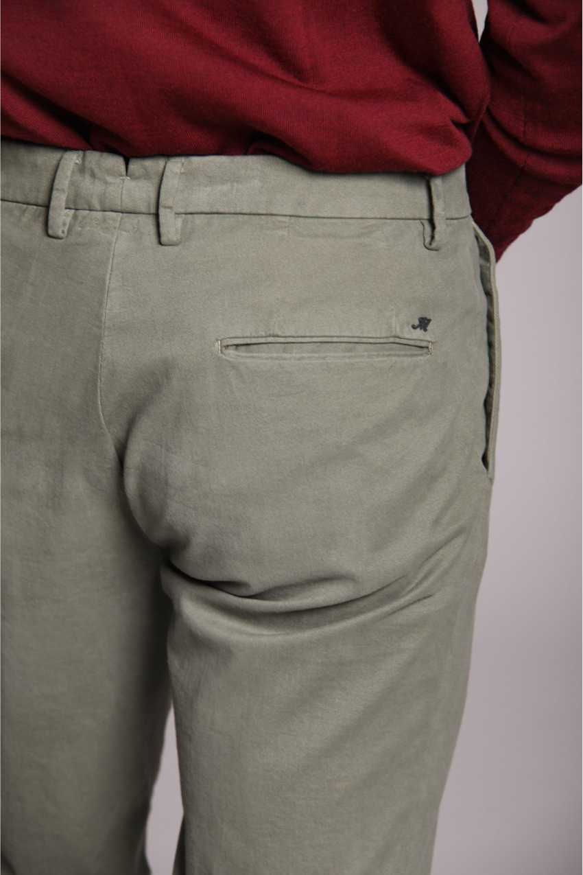 New York Time 2 Pinces Herren Chinohose aus Baumwolle und Wolle Regular Fit