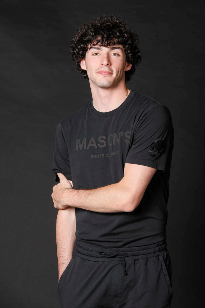 image 3 de t-shirt homme en coton avec logo édition limitée modèle tom mm en noir régulier de mason's