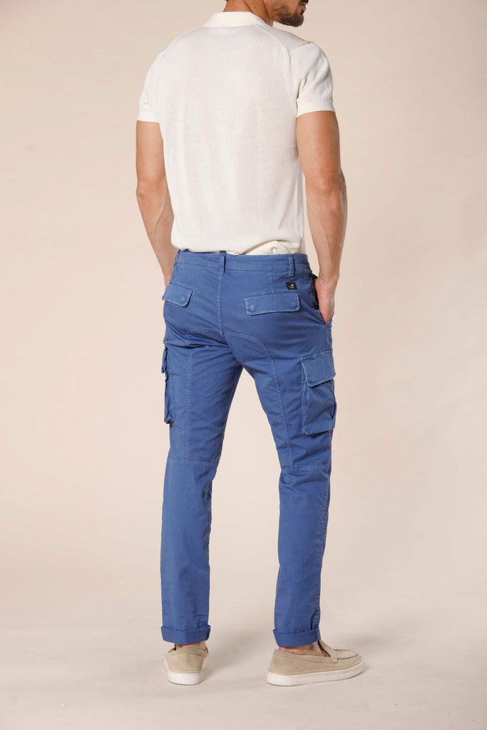immagine 4 di pantalone cargo uomo in cotone modello Chile colore indaco extra slim di Mason's