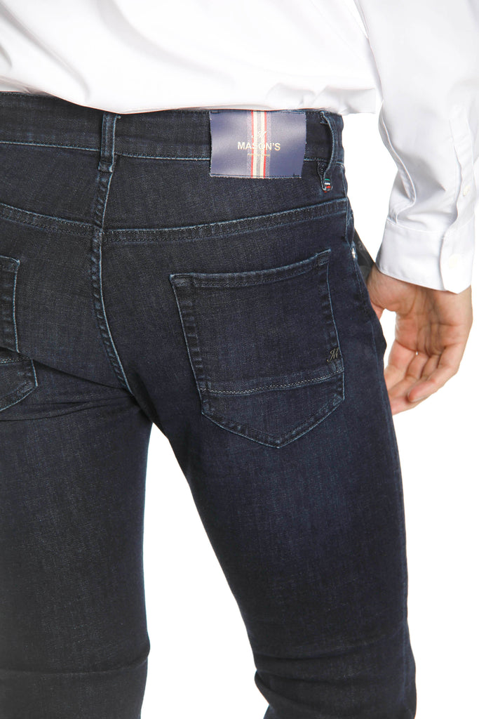 Harris à 5 poches Pantalon en denim stretch bleu pour homme coupe slim