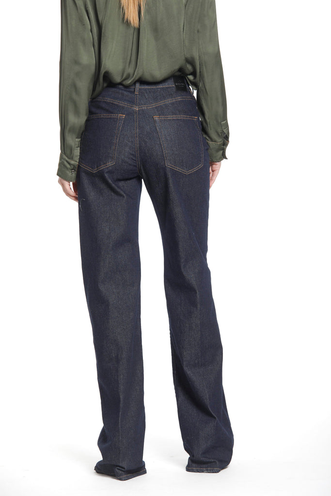Image 6 de pantalon 5 poches pour femmes en denim bleu marine modèle Sienna de Mason's