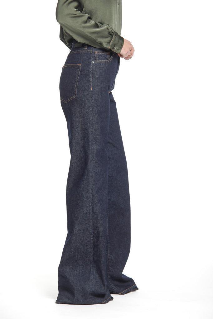 Image 4 de pantalon 5 poches pour femmes en denim bleu marine modèle Sienna de Mason's