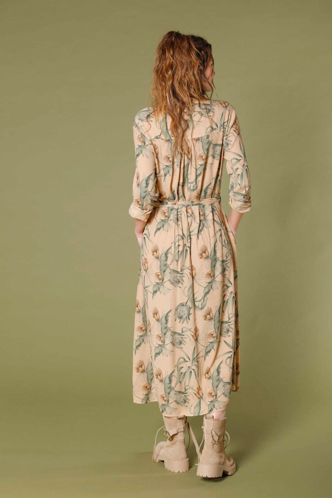 image 4 de robe longue femme en popeline avec motif floral Nicole Dress khaki foncé régulière de Mason's  
