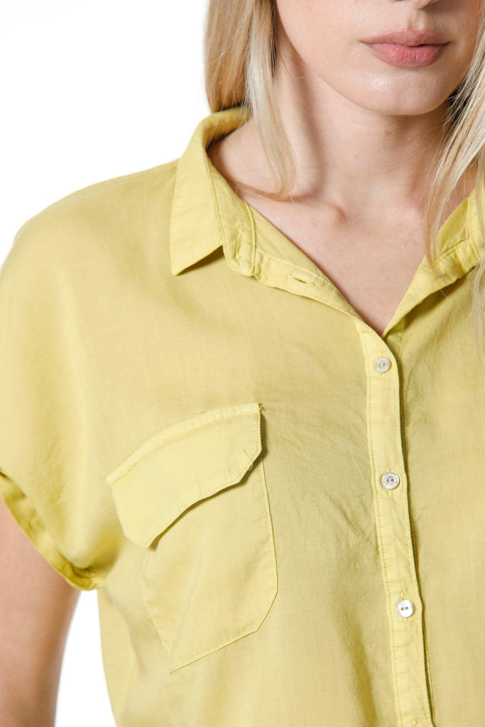 Casta Chemise femme manches courtes  avec poches en tencel