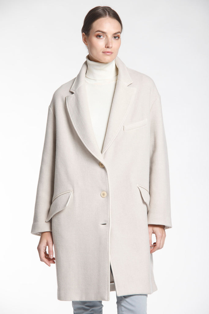 Image 1 de manteau femme en laine couleur glace, modèle Isabel Coat par Mason's